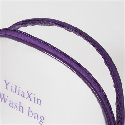 Косметичка ПВХ, отдел на молнии, с ручкой, матовая, цвет фиолетовый - фото 2062204