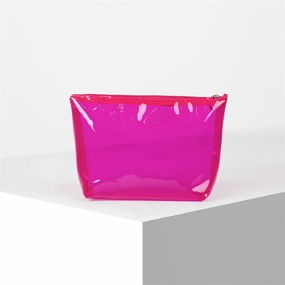 Косметичка ПВХ, отдел на молнии, цвет малиновый - фото 2062330