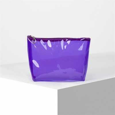 Косметичка ПВХ, отдел на молнии, цвет фиолетовый - фото 2062341