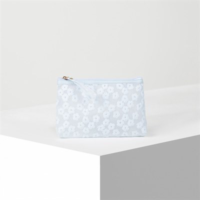 Косметичка ПВХ, отдел на молнии, цвет матовый голубой - фото 2062357