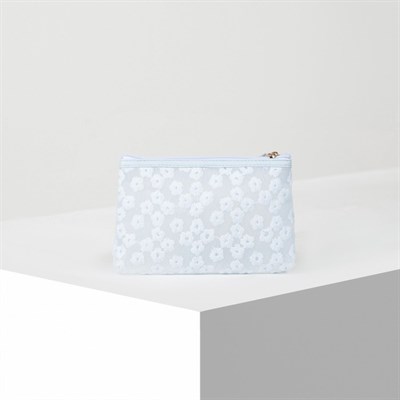 Косметичка ПВХ, отдел на молнии, цвет матовый голубой - фото 2062358