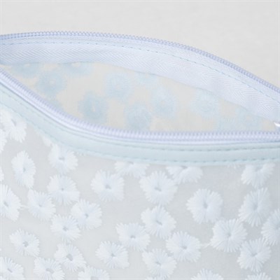 Косметичка ПВХ, отдел на молнии, цвет матовый голубой - фото 2062359