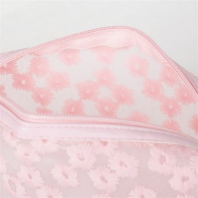 Косметичка ПВХ, отдел на молнии, с ручкой, цвет матовый розовый - фото 2062375