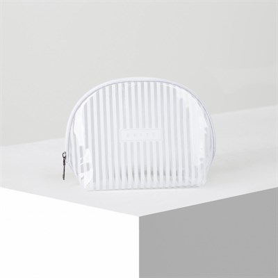 Косметичка ПВХ, глянец, отдел на молнии, цвет белый - фото 2062429