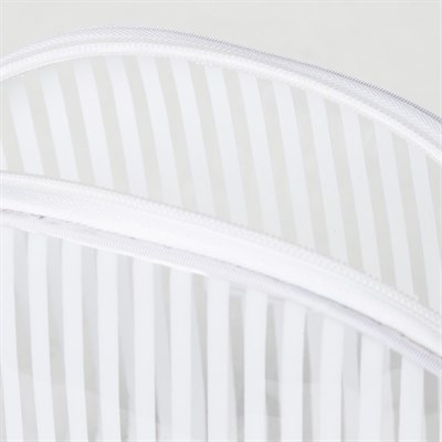 Косметичка ПВХ, глянец, отдел на молнии, цвет белый - фото 2062431