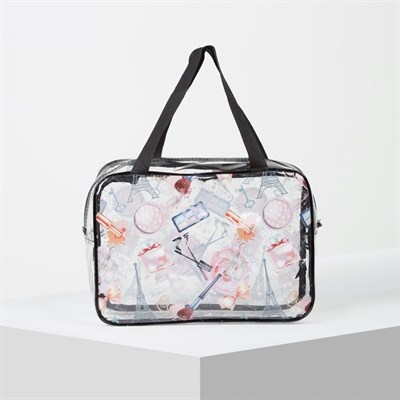 Косметичка ПВХ, отдел на молнии, цвет прозрачный - фото 2062437