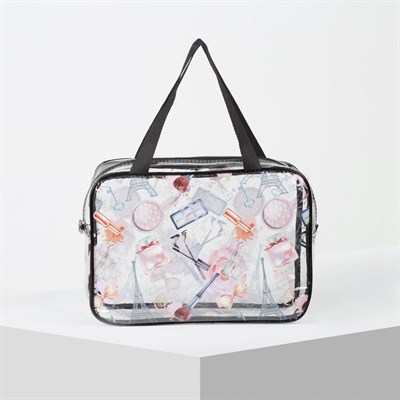 Косметичка ПВХ, отдел на молнии, цвет прозрачный - фото 2062438