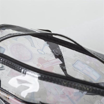 Косметичка ПВХ, отдел на молнии, цвет прозрачный - фото 2062439