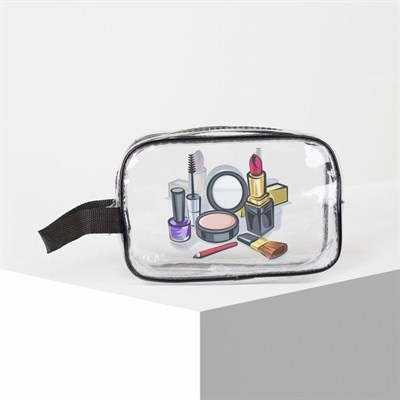 Косметичка ПВХ, отдел на молнии, цвет прозрачный - фото 2062457