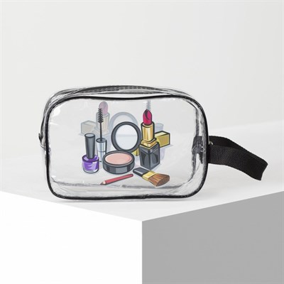 Косметичка ПВХ, отдел на молнии, цвет прозрачный - фото 2062458