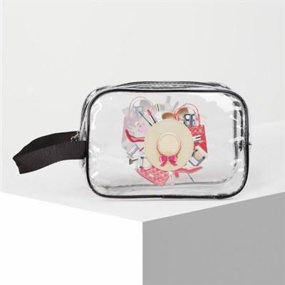 Косметичка ПВХ, отдел на молнии, цвет прозрачный - фото 2062461