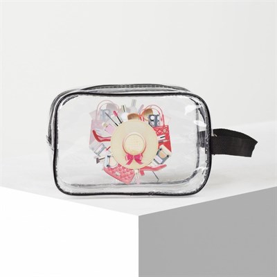 Косметичка ПВХ, отдел на молнии, цвет прозрачный - фото 2062462