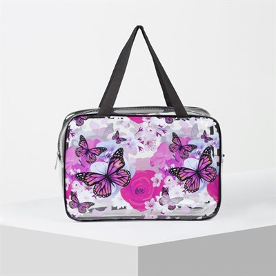 Косметичка ПВХ, отдел на молнии, цвет прозрачный - фото 2062477