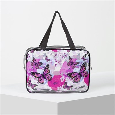 Косметичка ПВХ, отдел на молнии, цвет прозрачный - фото 2062478