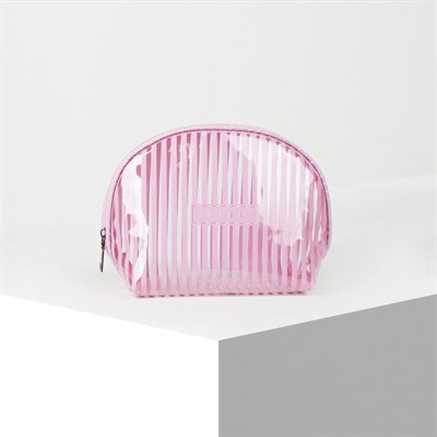 Косметичка ПВХ, глянец, отдел на молнии, цвет розовый - фото 2062481