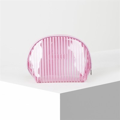 Косметичка ПВХ, глянец, отдел на молнии, цвет розовый - фото 2062482