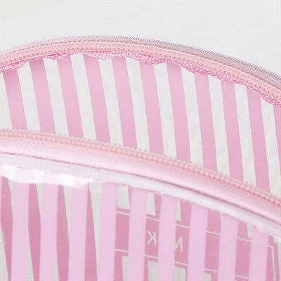 Косметичка ПВХ, глянец, отдел на молнии, цвет розовый - фото 2062483