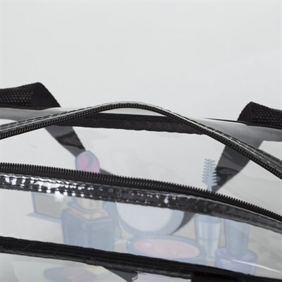 Косметичка ПВХ, отдел на молнии, цвет прозрачный - фото 2062491