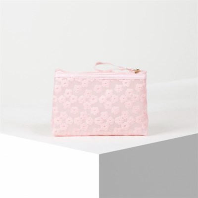 Косметичка ПВХ, отдел на молнии, цвет матовый розовый - фото 2062498