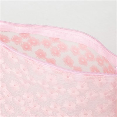 Косметичка ПВХ, отдел на молнии, с ручкой, цвет матовый розовый - фото 2062507