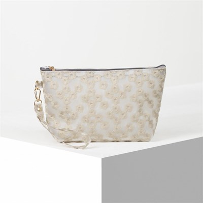 Косметичка ПВХ, отдел на молнии, с ручкой, цвет матовый серый - фото 2062509