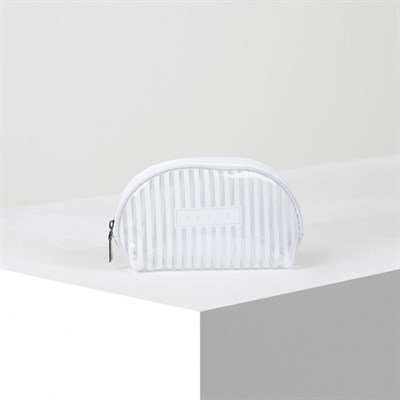 Косметичка ПВХ, глянец, отдел на молнии, цвет белый - фото 2062517