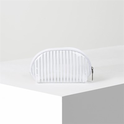 Косметичка ПВХ, глянец, отдел на молнии, цвет белый - фото 2062518