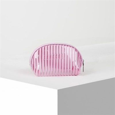 Косметичка ПВХ, глянец, отдел на молнии, цвет розовый - фото 2062522