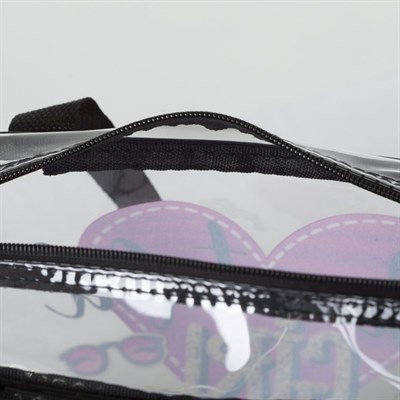 Косметичка ПВХ, отдел на молнии, цвет прозрачный - фото 2062543