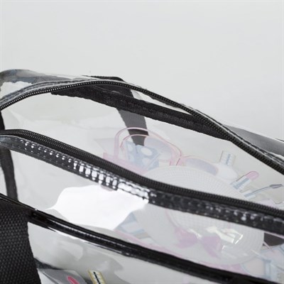 Косметичка ПВХ, отдел на молнии, цвет прозрачный - фото 2062547