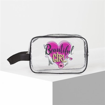 Косметичка ПВХ, отдел на молнии, цвет прозрачный - фото 2062549