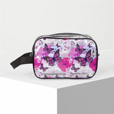 Косметичка ПВХ, отдел на молнии, цвет прозрачный - фото 2062553