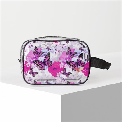 Косметичка ПВХ, отдел на молнии, цвет прозрачный - фото 2062554