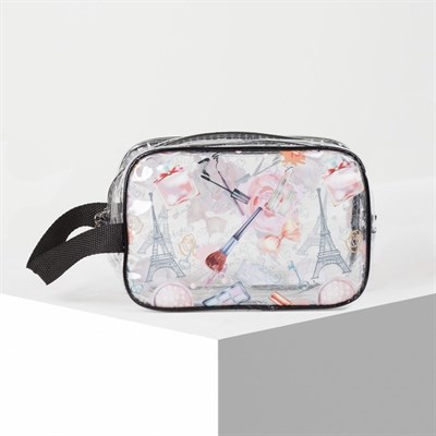 Косметичка ПВХ, отдел на молнии, цвет прозрачный - фото 2062557