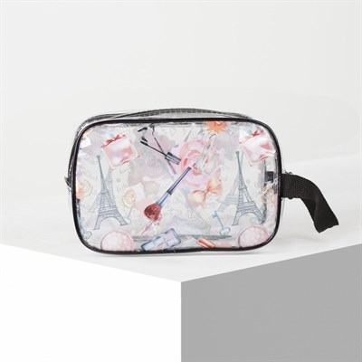 Косметичка ПВХ, отдел на молнии, цвет прозрачный - фото 2062558