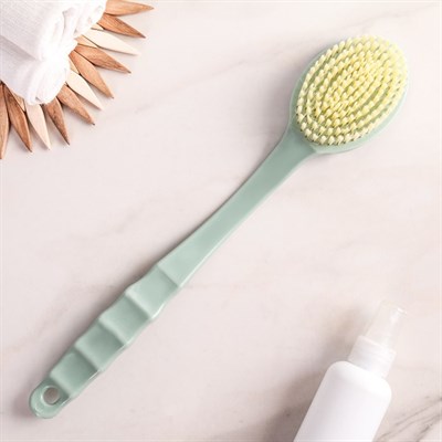 Щётка банная с ручкой и массажёром, искусственная щетина, цвет МИКС - фото 2062601