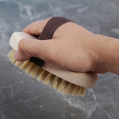 Щётка банная с ремешком, натуральная щетина - фото 2062604