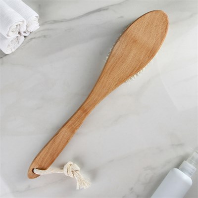 Щётка банная с ручкой, искусственная щетина - фото 2062626