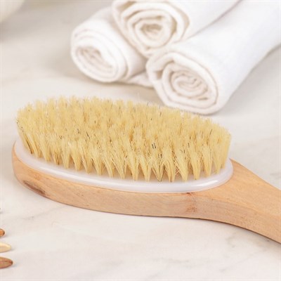 Щётка банная с ручкой, натуральная щетина - фото 2062650