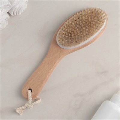 Щётка банная с ручкой, натуральная щетина - фото 2062652