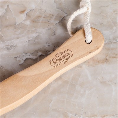 Щётка натуральная, массажная с ручкой, гладкая - фото 2062699