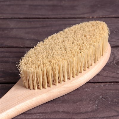 Щётка банная с ручкой из тампико - фото 2062733