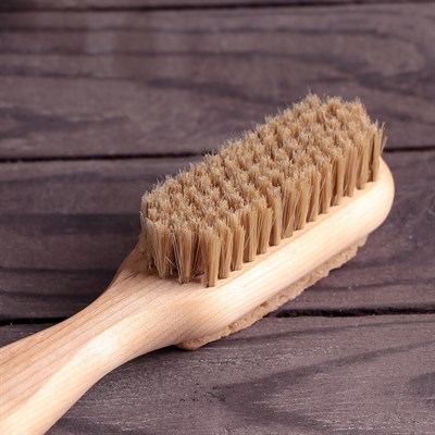 Щётка банная из натуральной щетины с пемзой, 18 см - фото 2062748