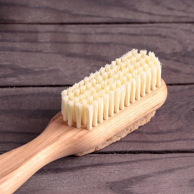 Щётка банная из искуственной щетины с пемзой, 18 см, щетина МИКС - фото 2062751