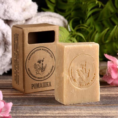 Натуральное крафтовое травяное мыло "Ромашка" в коробке, "Добропаровъ", 100 г - фото 2062903