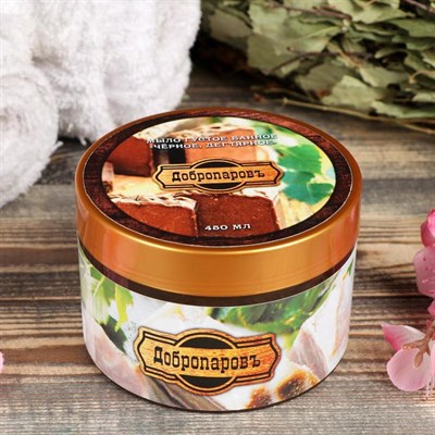 Мыло густое банное "Чёрное, дегтярное", 450 мл - фото 2062959