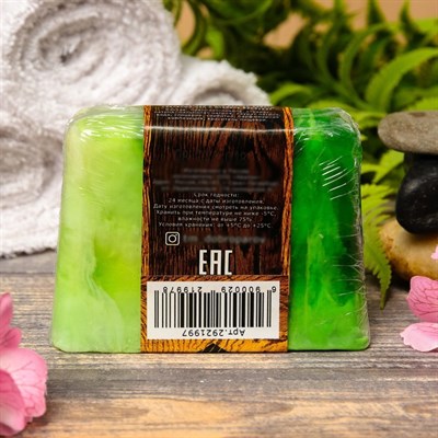 Косметическое мыло для бани и сауны  "Зелёный чай и стебель бамбука", "Добропаровъ", 100 гр.   29219 - фото 2063027