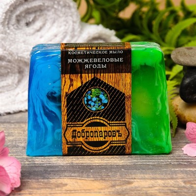 Косметическое мыло для бани и сауны "Можжевеловые ягоды", "Добропаровъ", 100 гр. - фото 2063053