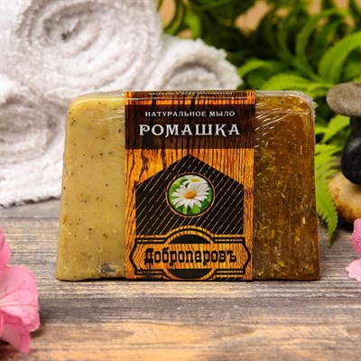 Натуральное мыло для бани и сауны "Ромашка" 100гр - фото 2063080