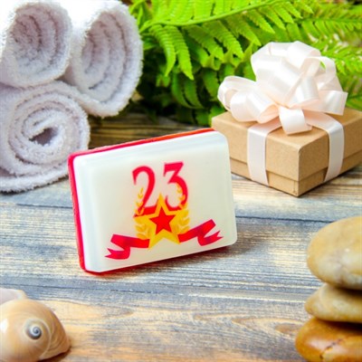 Натуральное мыло "С 23 февраля, со звездой", парфюм, "Добропаровъ", 100гр - фото 2063090